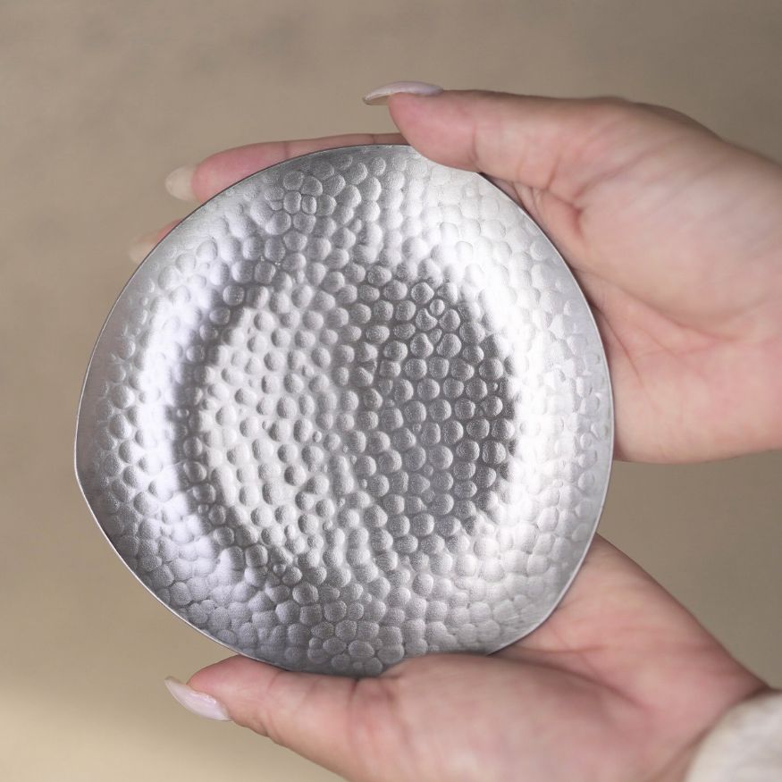 Silver Matcha Tool Set -Strainer, Stirrer & Plate