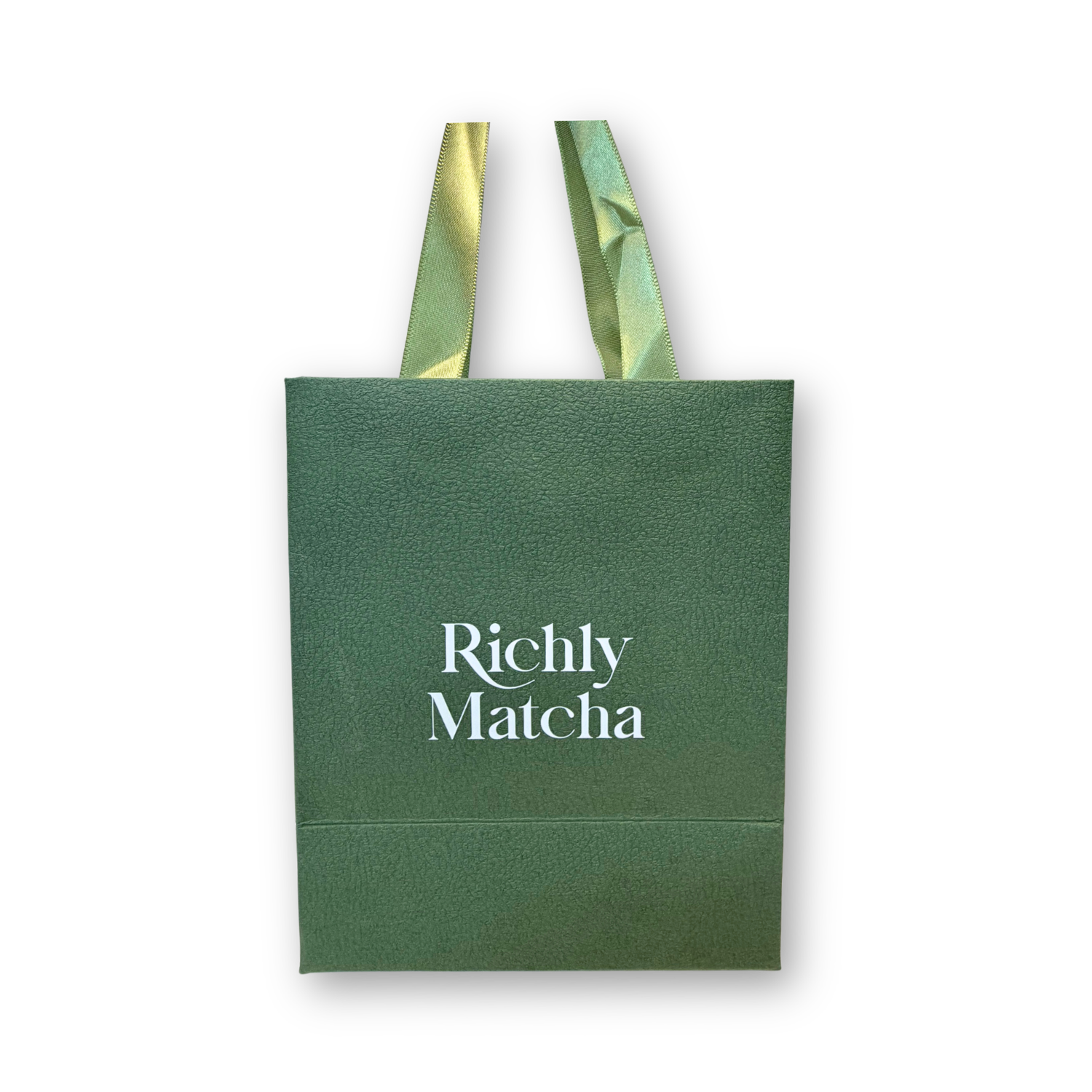 Luxury Gift Paper Bag – Premium Textured Packaging for Matcha Gifts
