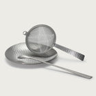 Silver Matcha Tool Set -Strainer, Stirrer & Plate
