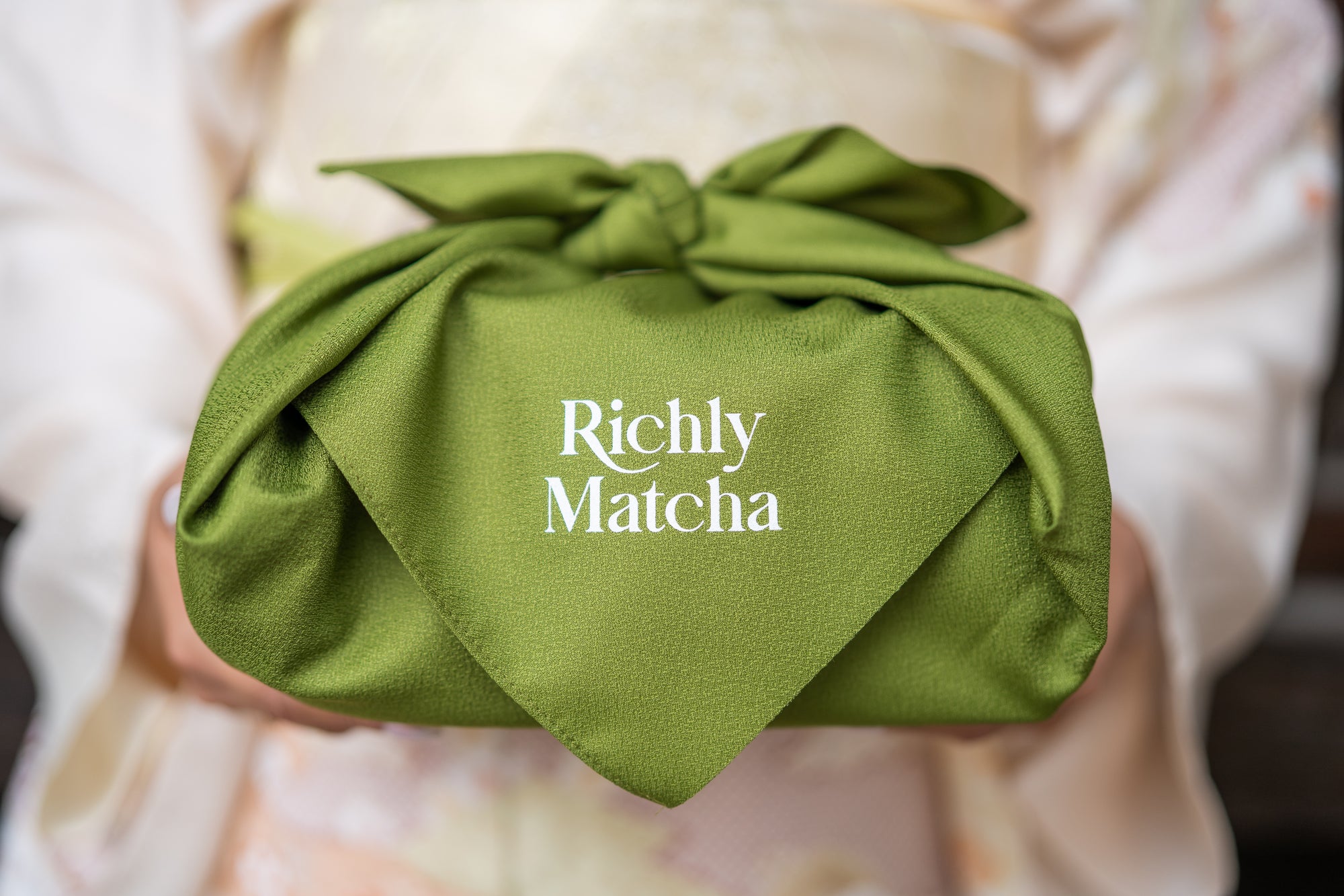 Furoshiki with Richly Matcha Logo