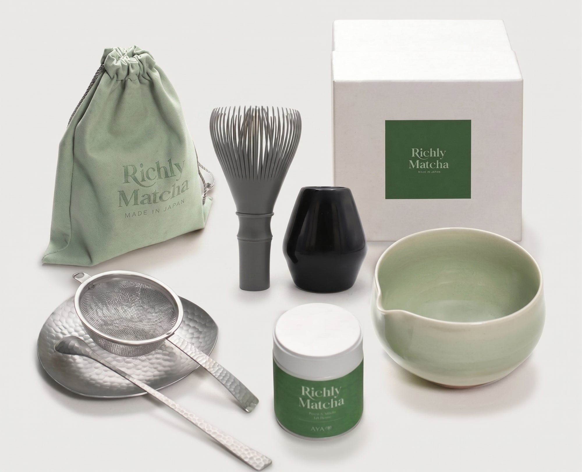 AYA Ceremonial Matcha Essentials Box / Grey Resin Whisk